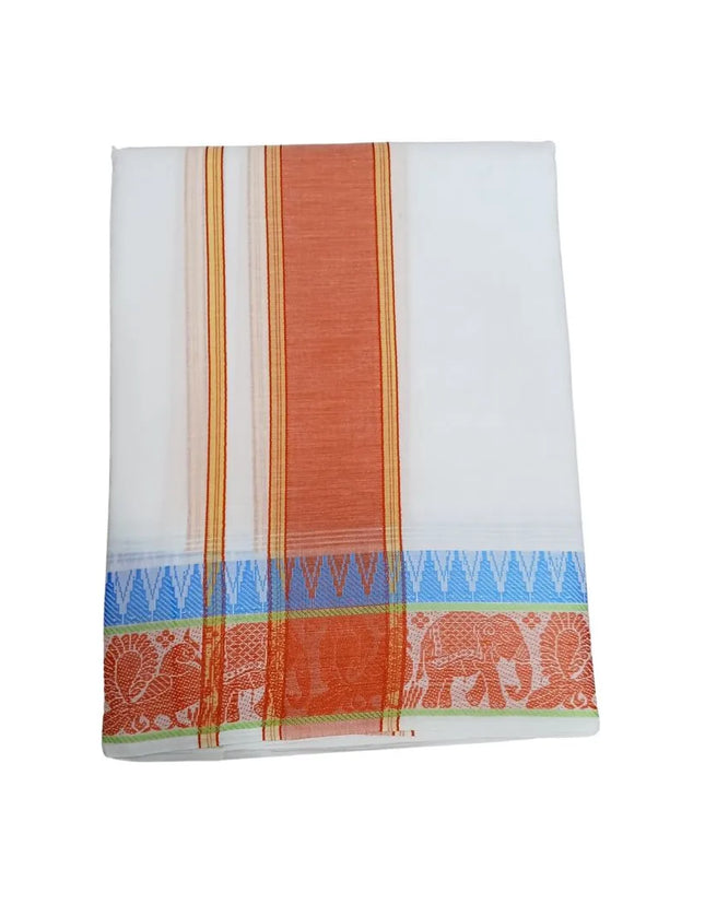 Men Pure Cotton D88 Group Panchakacham Dhoti- 10x6