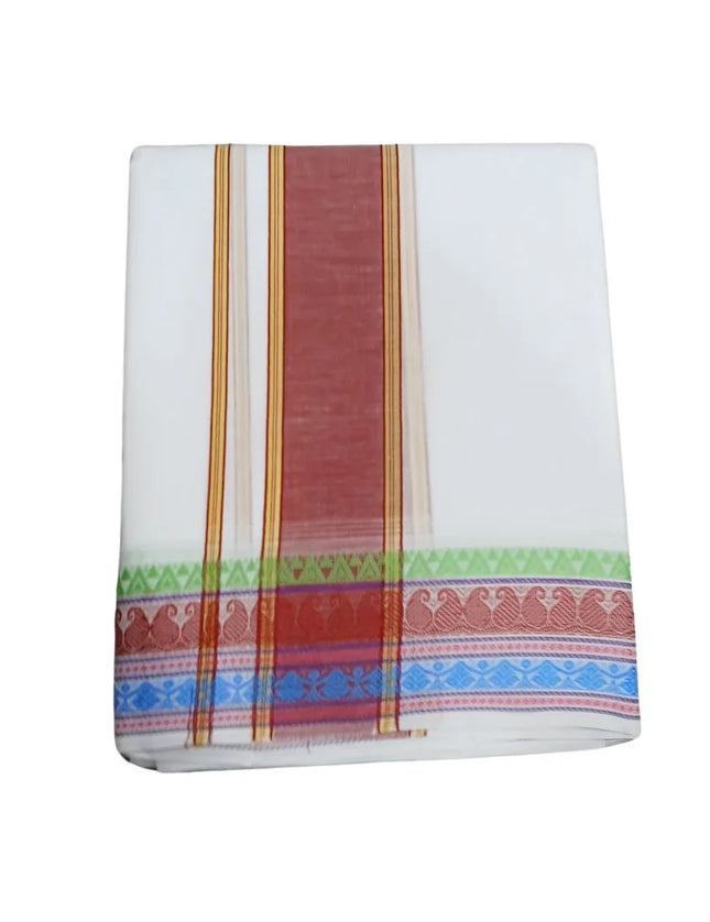 Men Pure Cotton D88 Group Panchakacham Dhoti- 10x6
