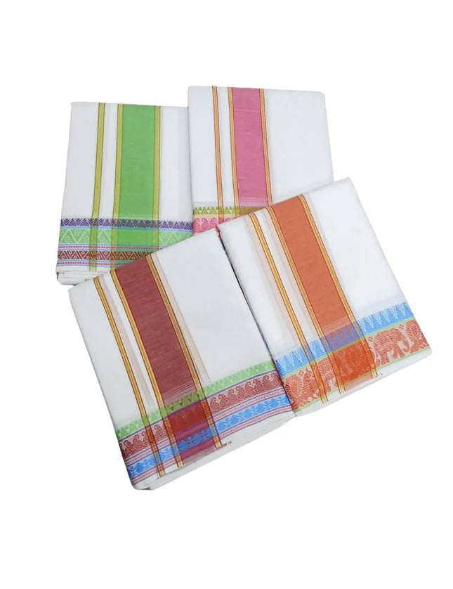 Men Pure Cotton D88 Group Panchakacham Dhoti- 10x6