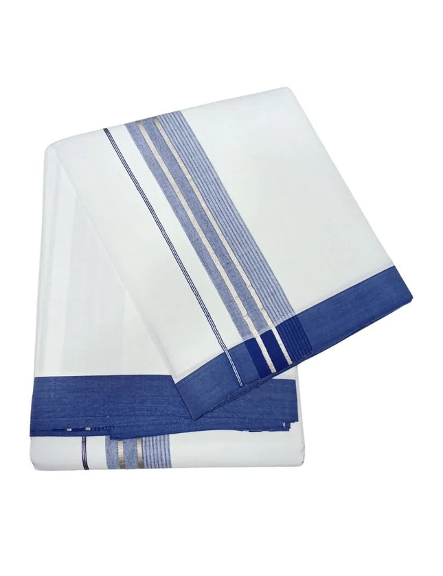Men Pure Cotton Jari Fancy Mundhi Panchakacham Dhoti-9x5