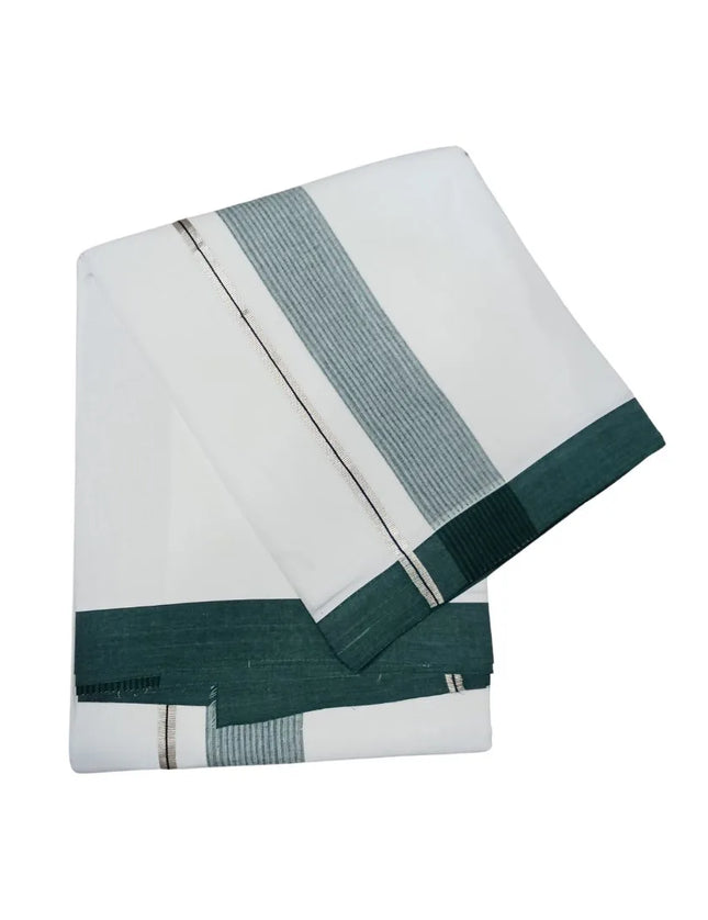 Men Pure Cotton Jari Fancy Mundhi Panchakacham Dhoti-9x5