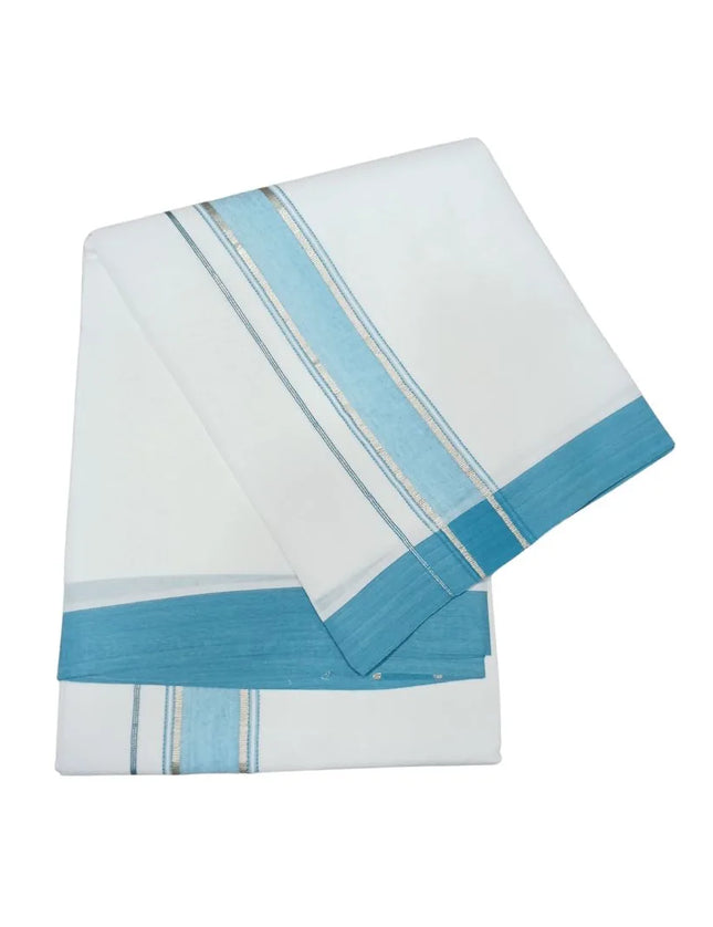 Men Pure Cotton Jari Fancy Mundhi Panchakacham Dhoti-9x5