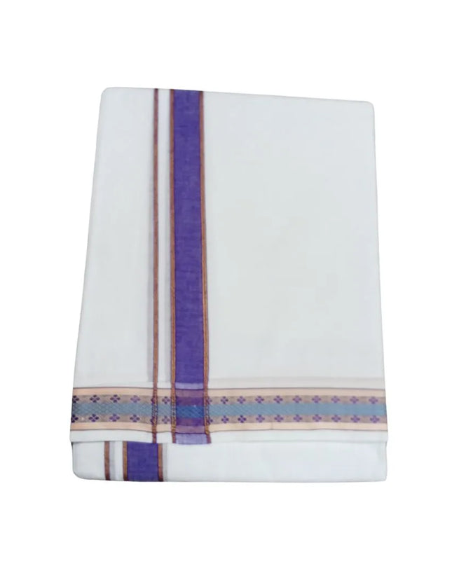 Men Pure Cotton Krishna Pet Panchakacham Dhoti- 10x6