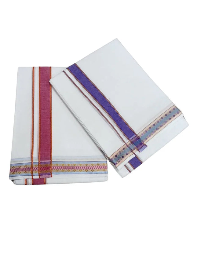Men Pure Cotton Krishna Pet Panchakacham Dhoti- 10x6