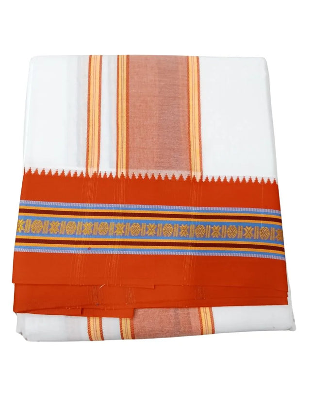 Men Pure Cotton Nagpuri Panchakacham Dhoti -9x5
