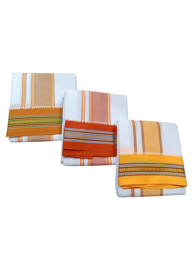 Men Pure Cotton Nagpuri Panchakacham Dhoti -9x5