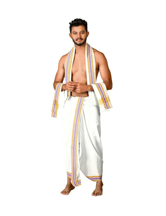 Men Pure Cotton Organic Dhoti -9x5