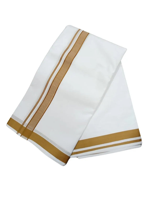 Men Pure Cotton Premium D-120 Panchakacham Dhoti-9x5