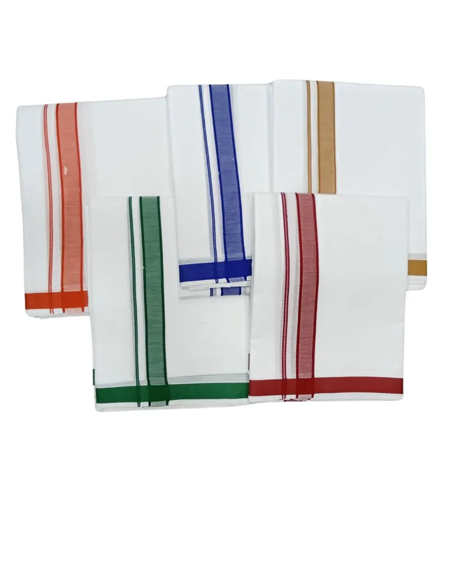 Men Pure Cotton Premium D-120 Panchakacham Dhoti-9x5