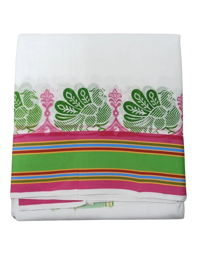 Men Pure Cotton Tower White Panchakacham Dhoti-9x5