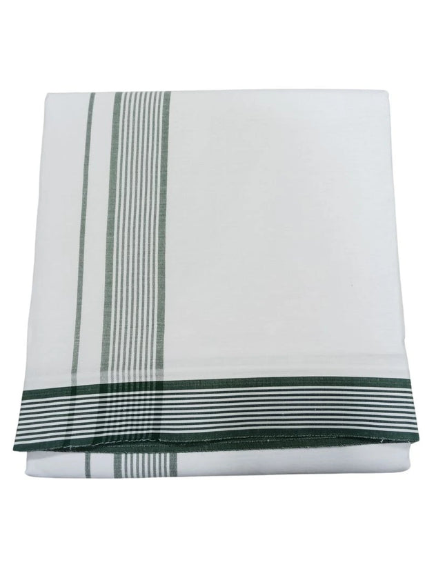 Men Cotton 1 Inch White Seer Panchakacham Dhoti-9x5