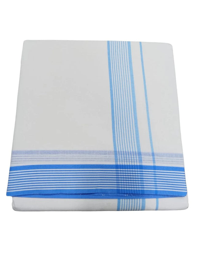 Men Cotton 1 Inch White Seer Panchakacham Dhoti-9x5