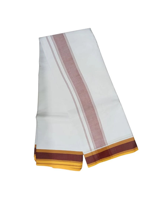 Men 2 Inch Deluxe Fancy Panchakacham Dhoti-9x5