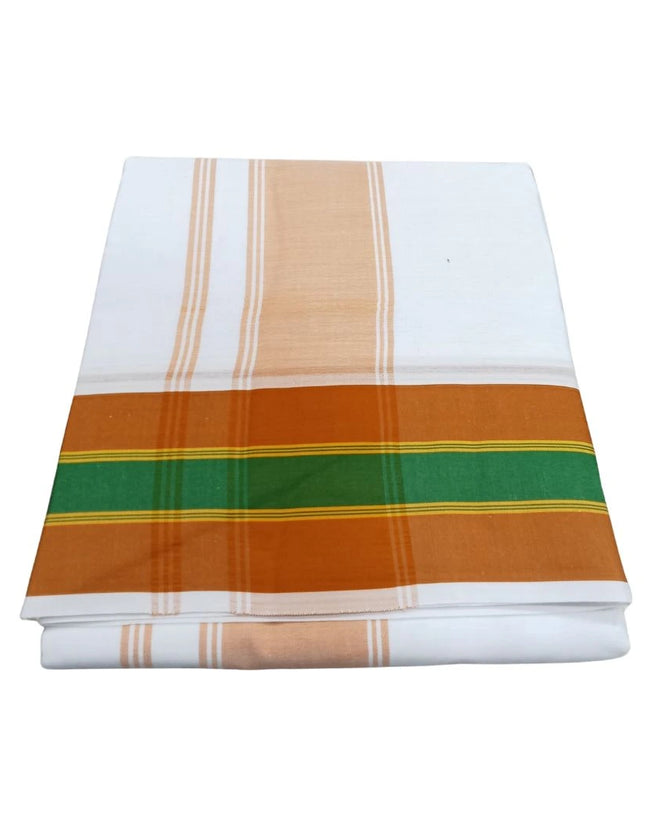 Men Cotton 5 Inch Double Colour Fancy Panchakacham Dhoti -  9x5
