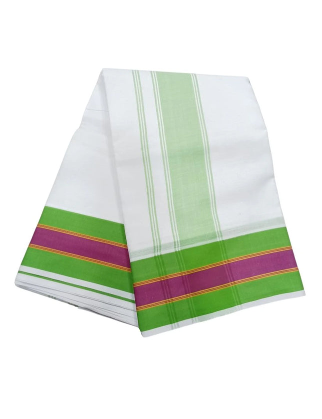 Men Cotton 5 Inch Double Colour Fancy Panchakacham Dhoti -  9x5