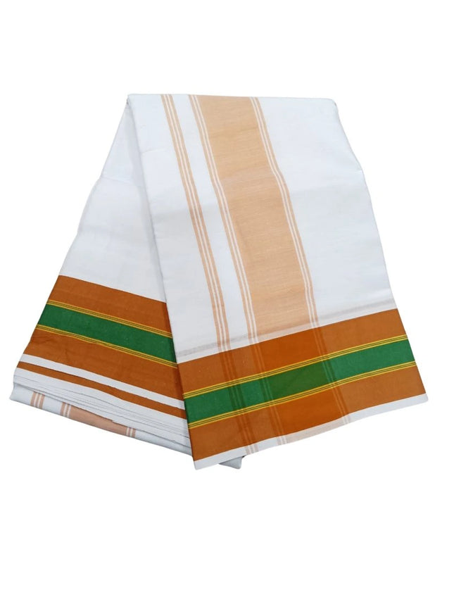 Men Cotton 5 Inch Double Colour Fancy Panchakacham Dhoti -  9x5
