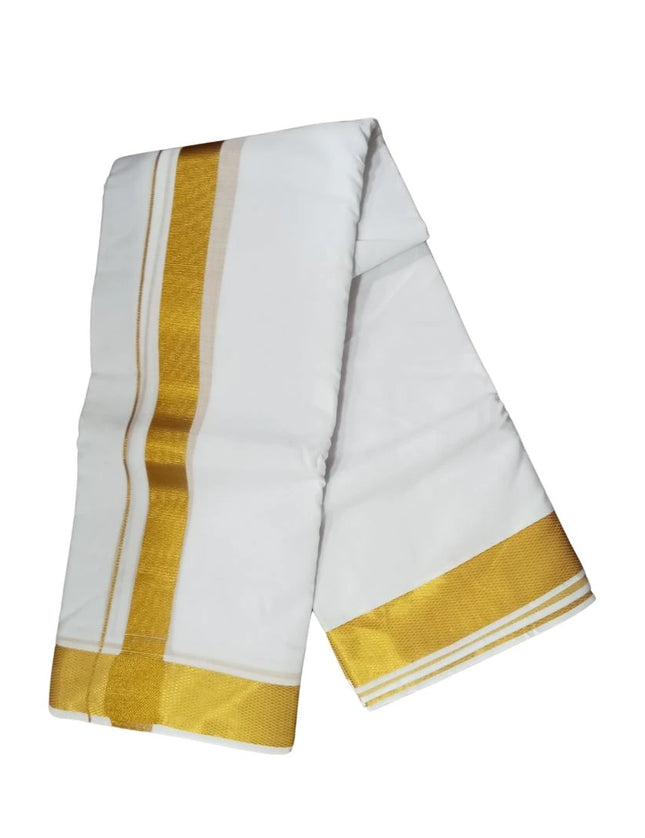 Men Cotton 100K Jari Panchakacham Dhoti 10x6