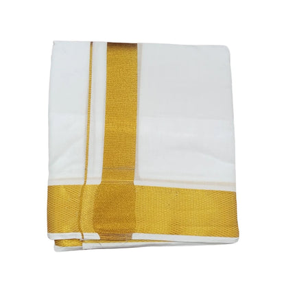 Men Cotton 100K Jari Panchakacham Dhoti 10x6