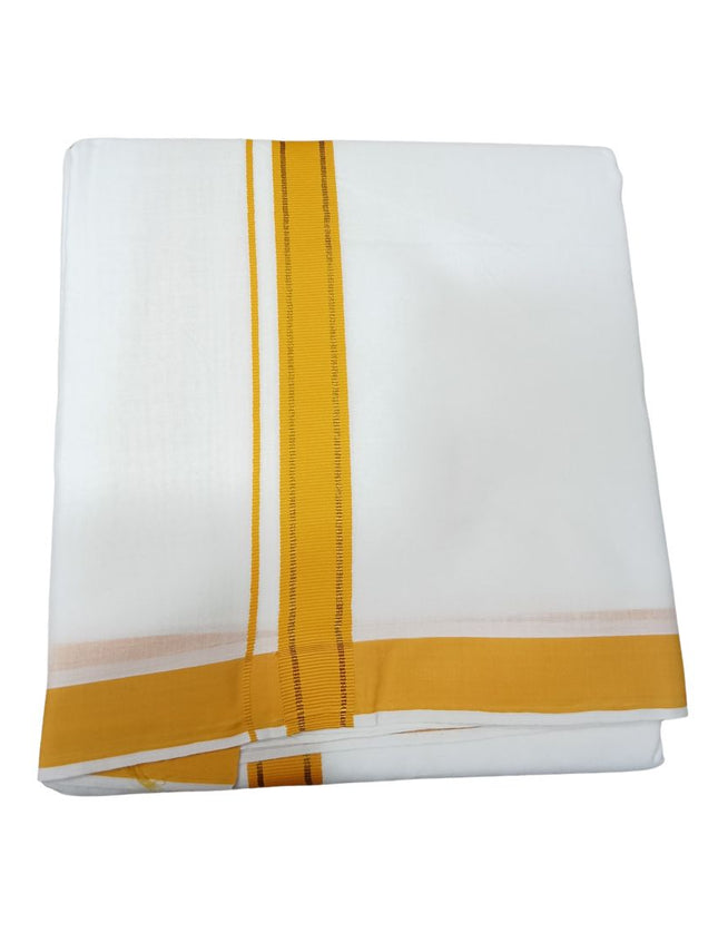 Men Cotton 1 Inch Thillana Jari Colour  Panchakacham Dhoti 9x5