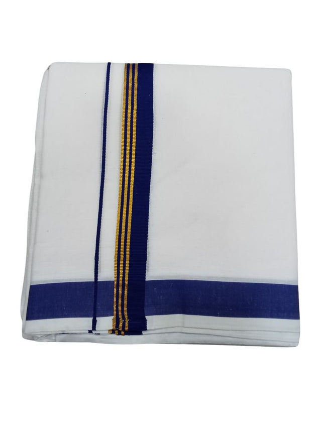 Men Cotton 1 Inch Thillana Jari Colour  Panchakacham Dhoti 9x5