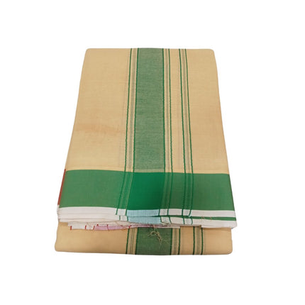 Men Cotton 2INCH Plain Border Colour Panchakacham Dhoti- 9x5