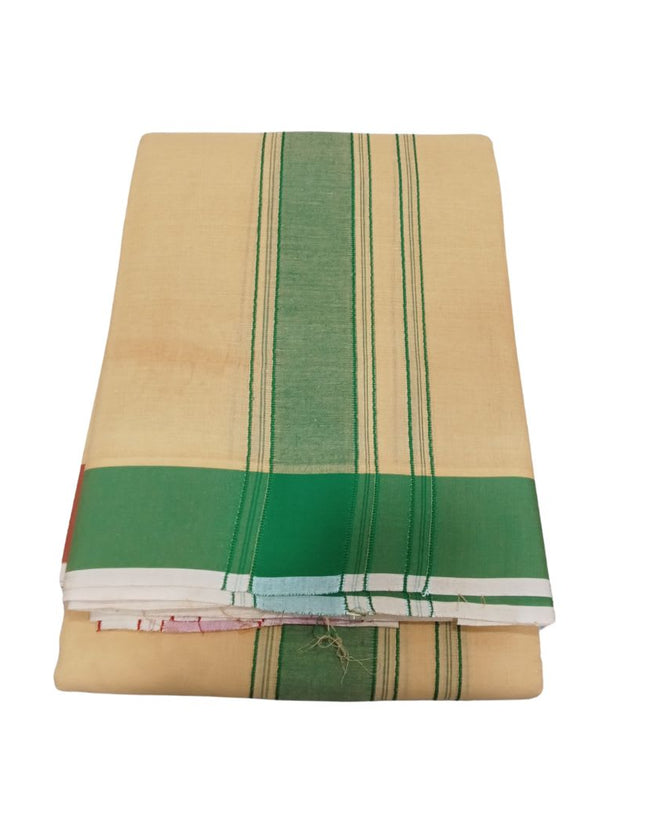 Men Cotton 2INCH Plain Border Colour Panchakacham Dhoti- 9x5