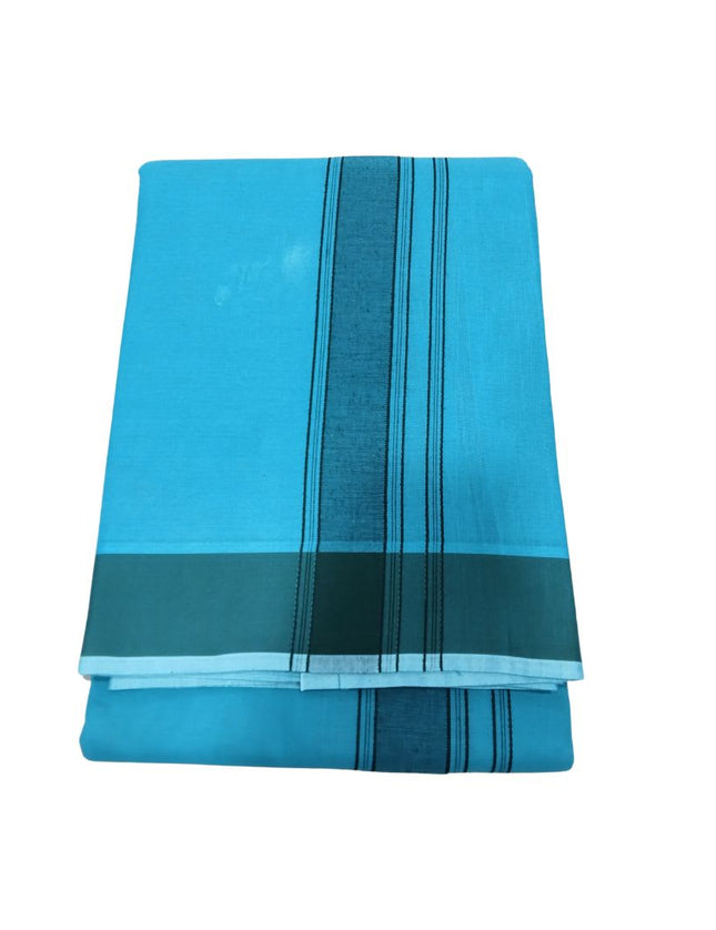 Men Cotton 2INCH Plain Border Colour Panchakacham Dhoti- 9x5