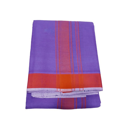 Men Cotton 2INCH Plain Border Colour Panchakacham Dhoti- 9x5