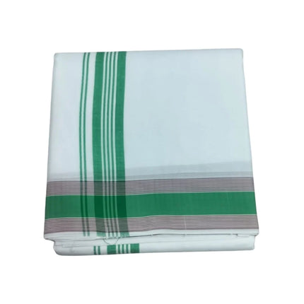 MEN COTTON 2 INCH SEER BORDER PANCHAKACHAM DHOTI -9X5