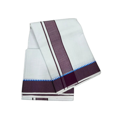MEN COTTON 2 INCH THILLANA MOKKU PANCHAKACHAM DHOTI - 9X5