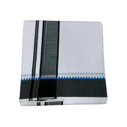 MEN COTTON 2 INCH THILLANA MOKKU PANCHAKACHAM DHOTI - 9X5
