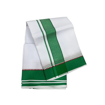 MEN COTTON 2 INCH THILLANA MOKKU PANCHAKACHAM DHOTI - 9X5