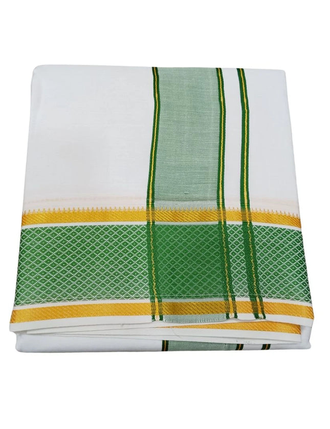 Men Cotton 4 Inch Gemini Pet Panchakacham Dhoti 10x6