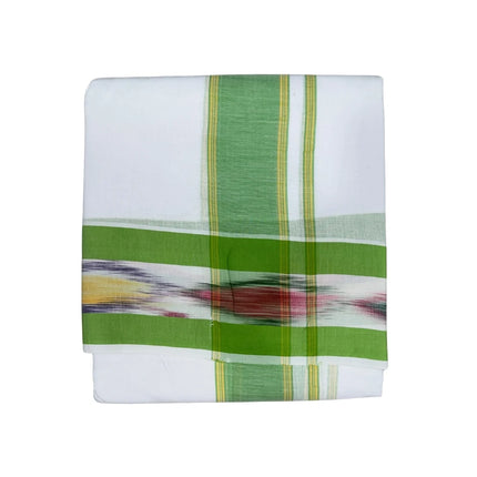 MEN COTTON 5 INCH POCHAMPALLI BORDER PANCHAKACHAM DHOTI - 9X5