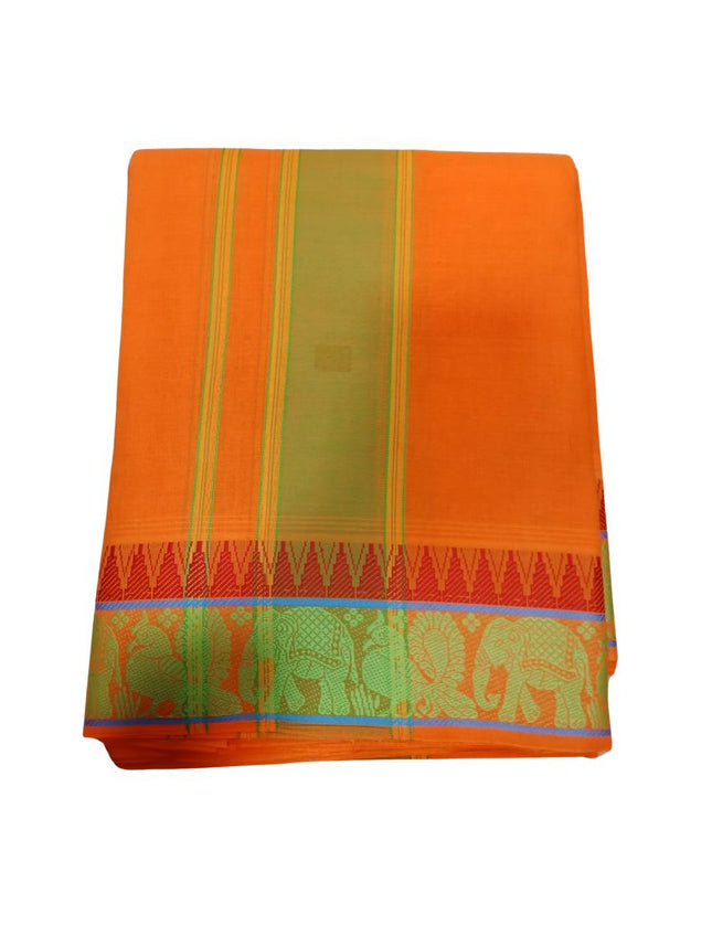Men Cotton Thread Border Colour Panchakacham Dhoti- 10x6
