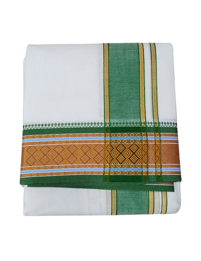 Men Pure Cotton 3 Inch New Pet Panchakacham Dhoti- 10x6