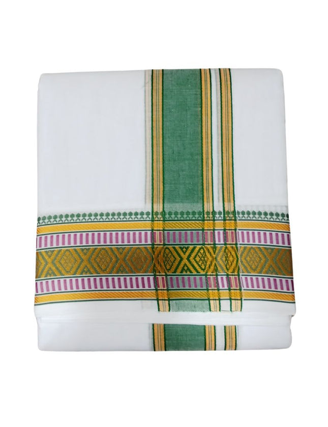 Men Pure Cotton 3 Inch New Pet Panchakacham Dhoti- 10x6