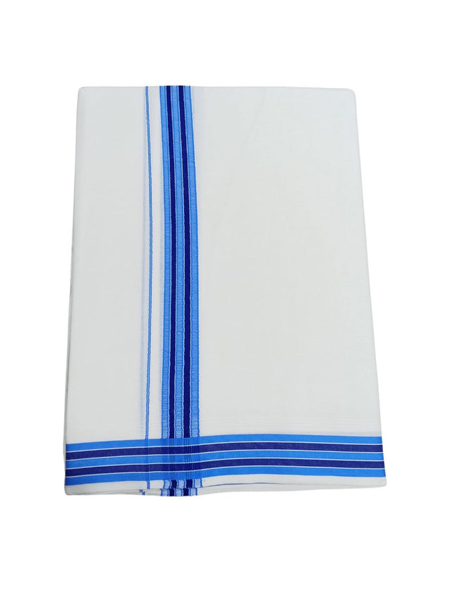 Men Pure Cotton 1 Inch Fancy Panchakacham Dhoti-9x5