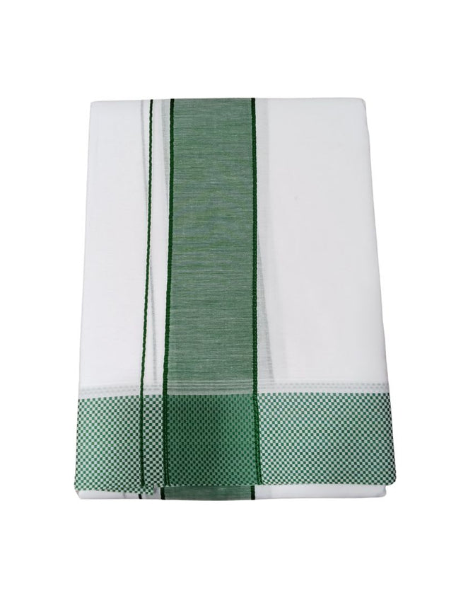 Men Pure Cotton D121 Chess Border Panchakacham Dhoti- 10x6