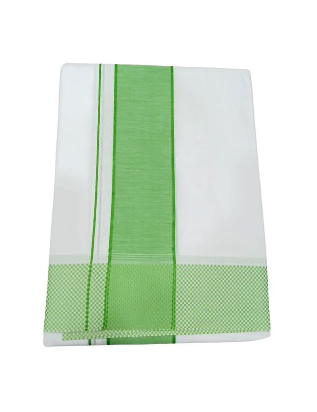 Men Pure Cotton Colour Checks Panchakacham Dhoti-9x5