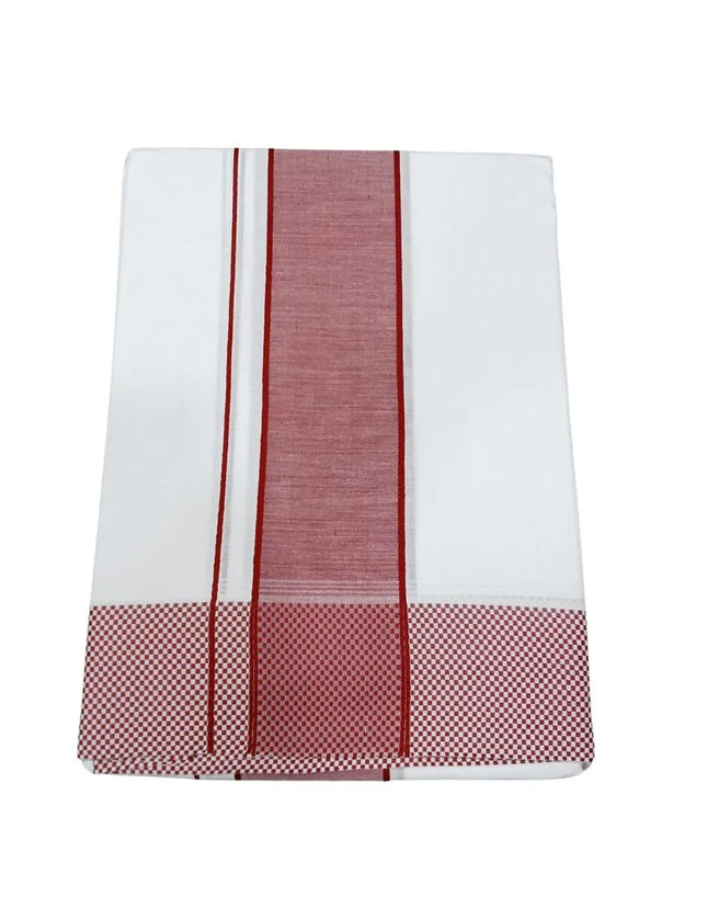 Men Pure Cotton Colour Checks Panchakacham Dhoti-9x5