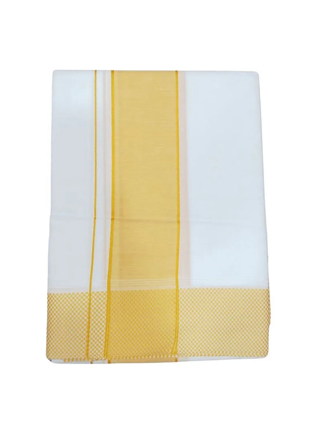 Men Pure Cotton Colour Checks Panchakacham Dhoti-9x5