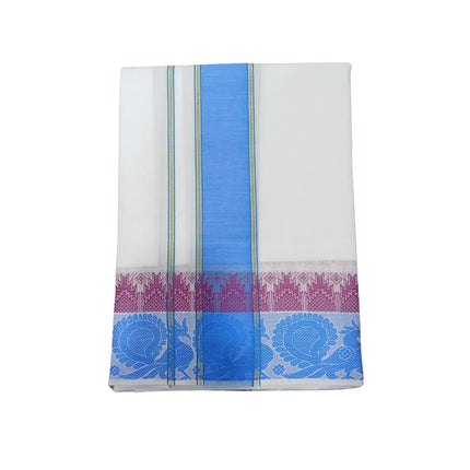 Men Pure Cotton D144 Majestic Fancy Panchakacham Dhoti-9x5