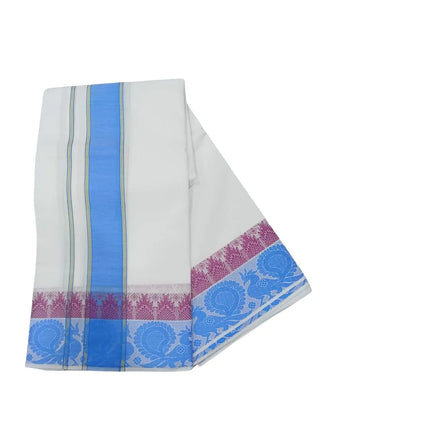 Men Pure Cotton D144 Majestic Fancy Panchakacham Dhoti-9x5