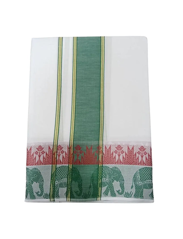 Men Pure Cotton D144 Majestic Fancy Panchakacham Dhoti-9x5