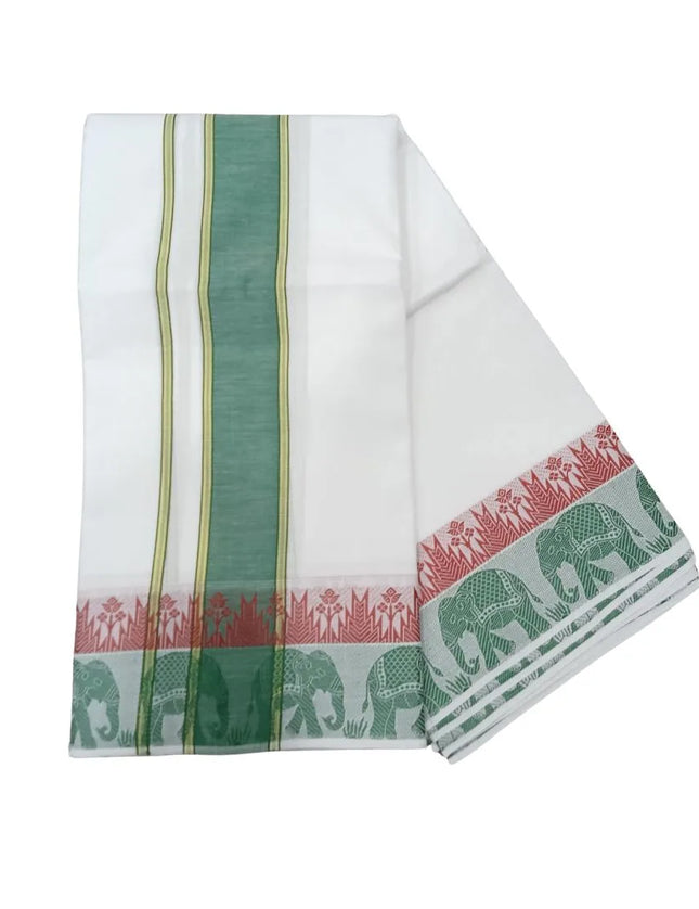 Men Pure Cotton D144 Majestic Fancy Panchakacham Dhoti-9x5