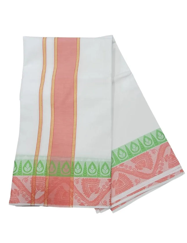 Men Pure Cotton D144 Majestic Fancy Panchakacham Dhoti-9x5
