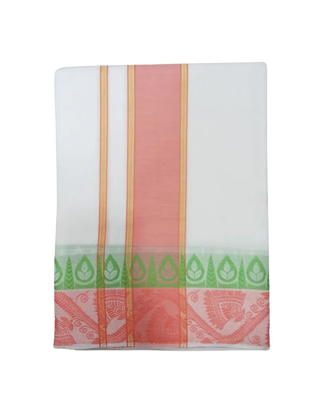 Men Pure Cotton D144 Majestic Fancy Panchakacham Dhoti-9x5