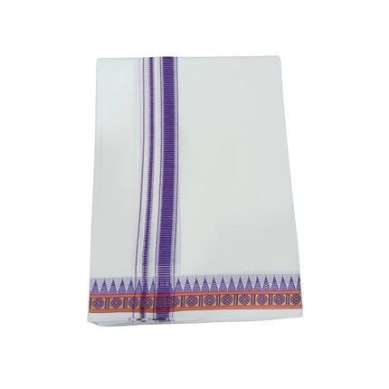 Men Pure Cotton D66 Mokku Ruthuratch Panchakacham Dhoti-9x5