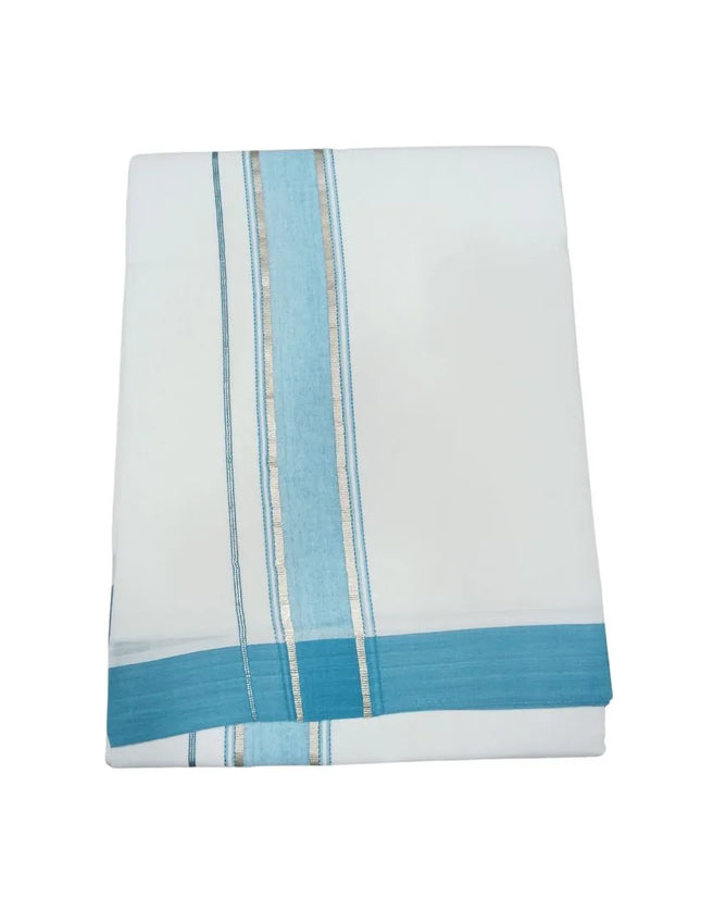 Men Pure Cotton Jari Fancy Mundhi Panchakacham Dhoti-9x5